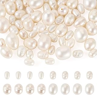 75 Natural Freshwater Pearl Beads for Jewelry Making