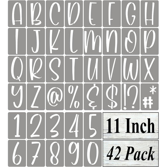 11 Inch Alphabet Letter and Number Templates 42 Pack