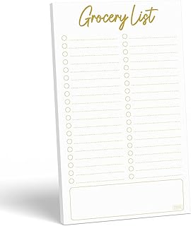 Grocery List Notepad with Magnetic Sheets, 50 Pages