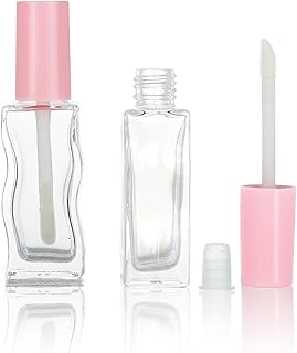 30 Pink 10ml Glass Lip Gloss Tubes in Bulk