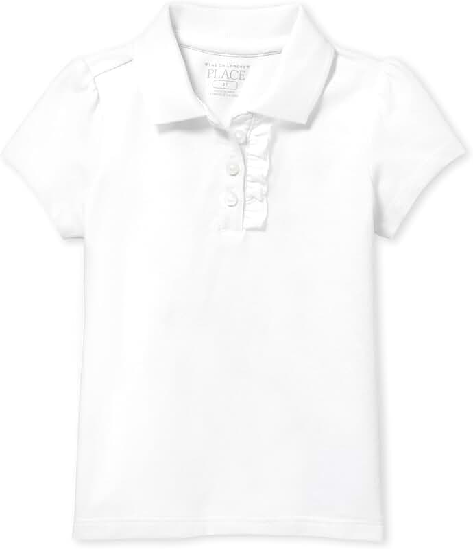 Girls' Short Sleeve Ruffle Polo