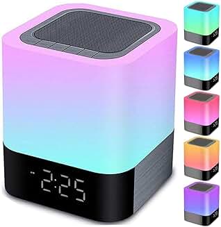 Night Light with Bluetooth Speaker and Alarm Clock