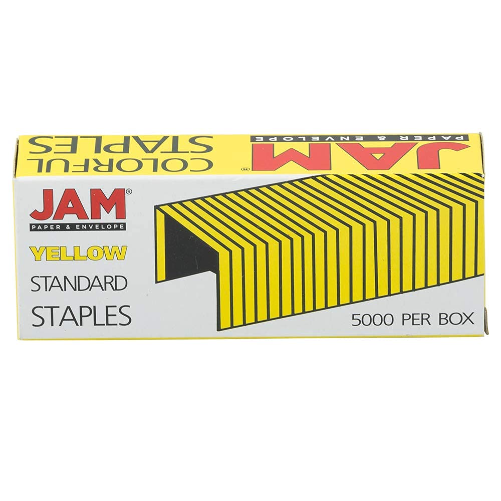 Colorful Golden Yellow Staples, 5000 per box