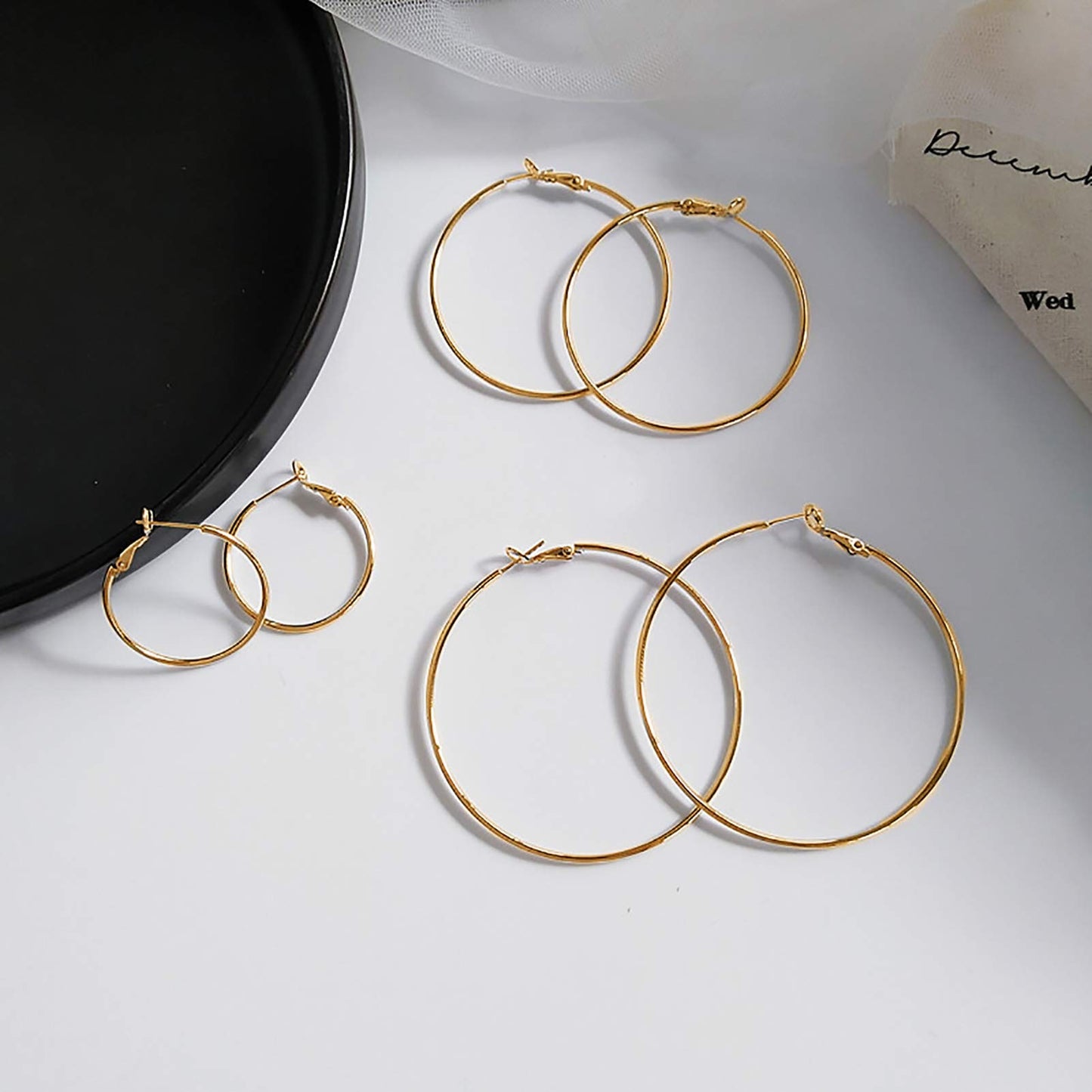60Pcs Hypoallergenic Stainless Steel Hoop Earrings for Jewelry Making