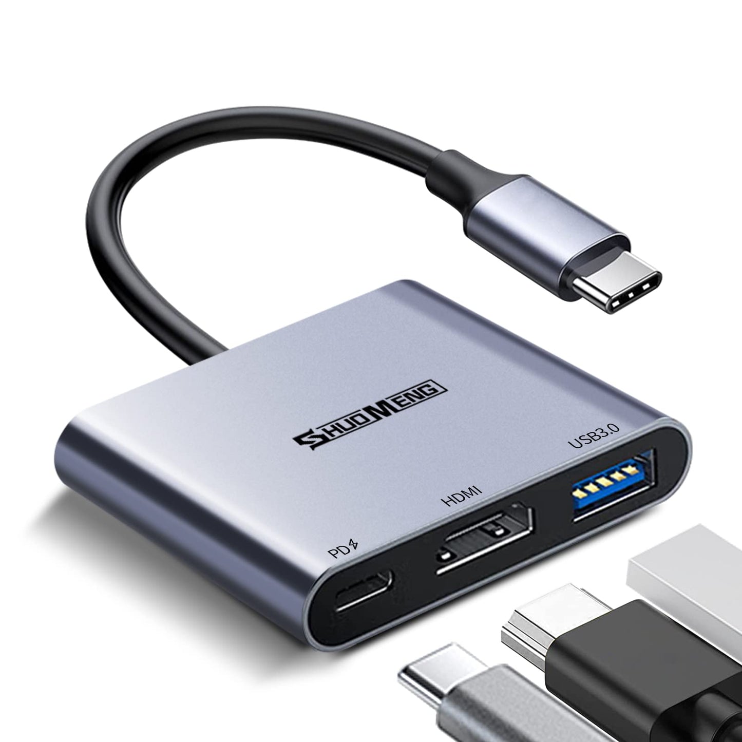 USB C to HDMI Multiport Adapter with 4K HDMI and USB 3.0