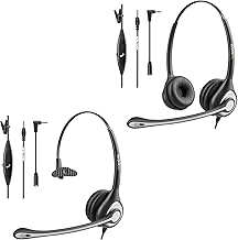 Binaural/Single Phone Headset with Microphone and Noise Cancelling