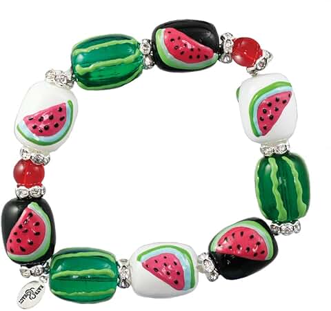 Watermelon Beaded Elastic Bracelet for Women