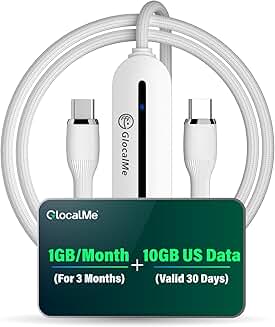 USB C Cable with 4G WiFi Hotspot and Data Plan