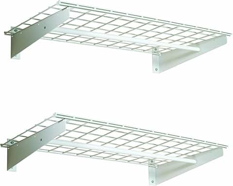 Heavy Duty Steel Wall Garage Shelving, 36x18 Inches