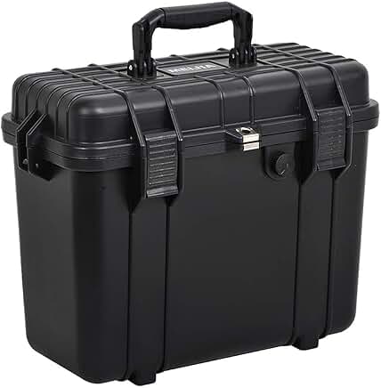 All Weather Waterproof Camera Case with Foam, Black, 16x9x13 inches
