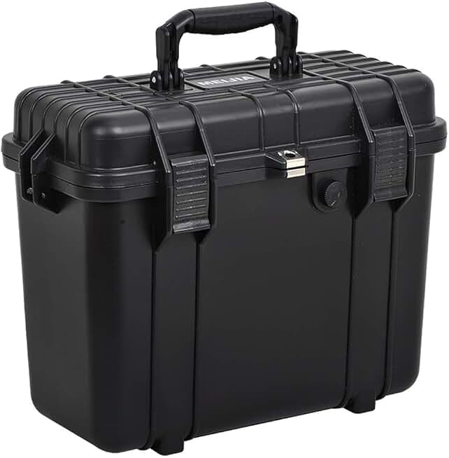 All Weather Waterproof Camera Case with Foam, Black, 16x9x13 inches