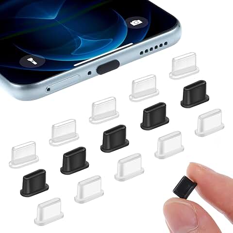 15 Pack Silicone USB C Dust Plug Covers