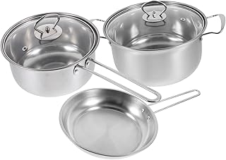 Multi-function stainless steel cookware set for versatile cooking