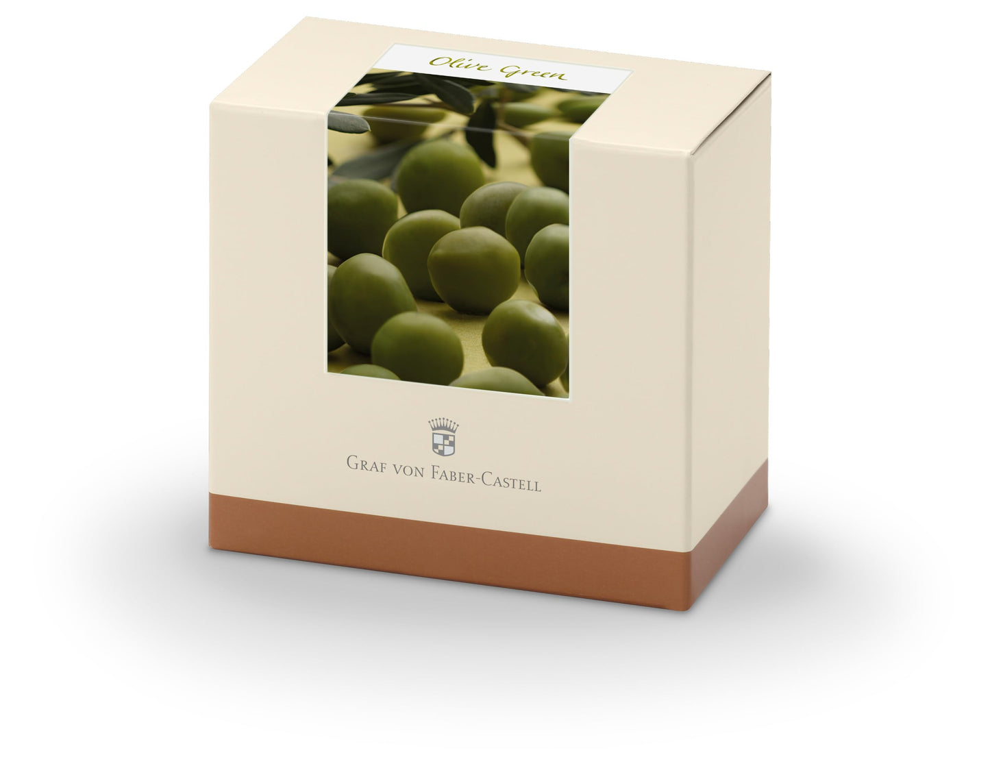Olive Green Guilloche Art Ink Bottle, 2.5 fl oz