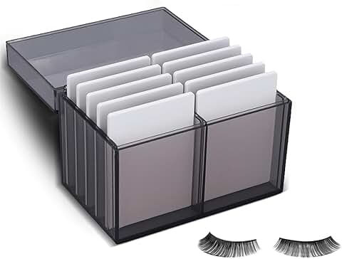 10-Layer Acrylic Eyelash Storage Box with Magnetic Bottom