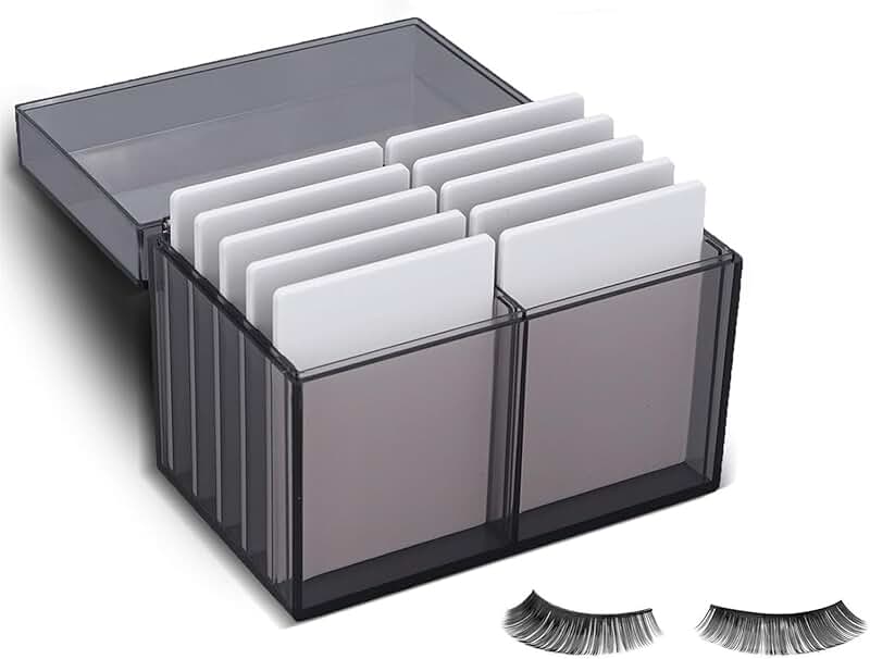 10-Layer Acrylic Eyelash Storage Box with Magnetic Bottom