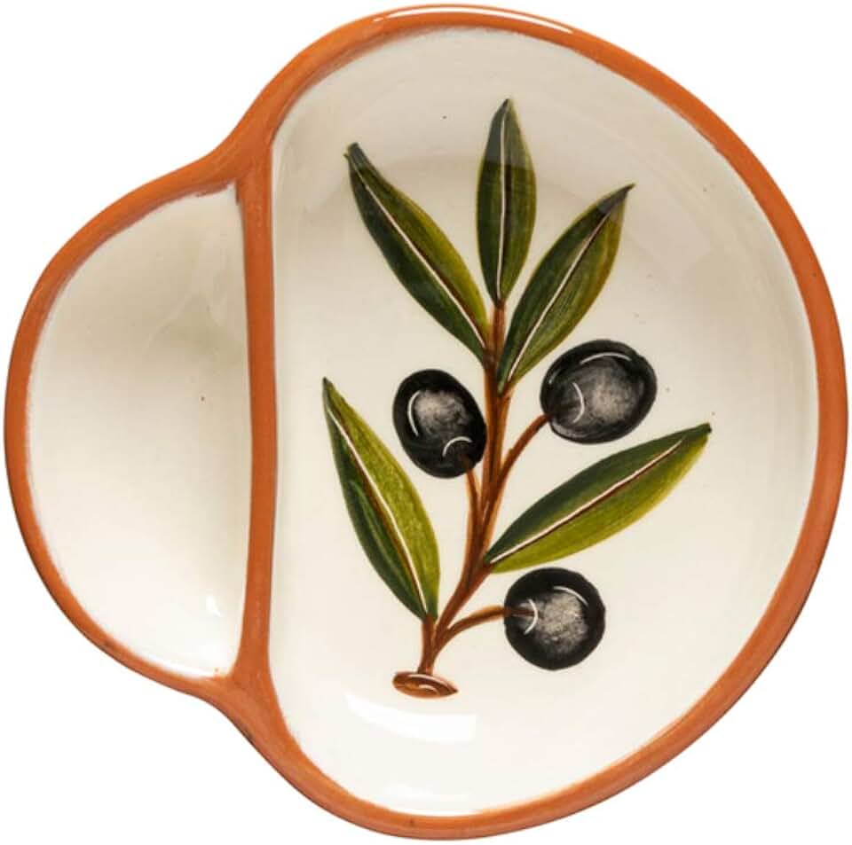 6-inch Ceramic Olive Dish for Serving