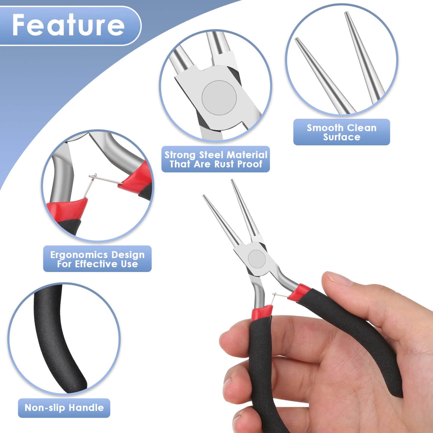 Round Nose Pliers for Jewelry Making and Wire Wrapping