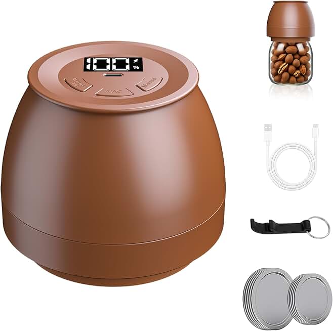 Electric Mason Jar Vacuum Sealer Kit for Food Storage