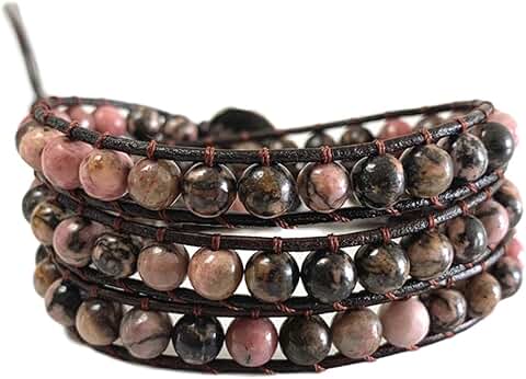 Handmade Adjustable Beaded Wrap Bracelet for Men and Women