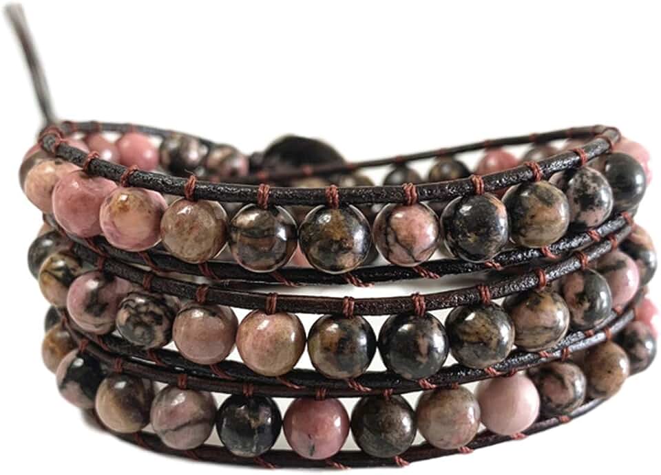 Handmade Adjustable Beaded Wrap Bracelet for Men and Women
