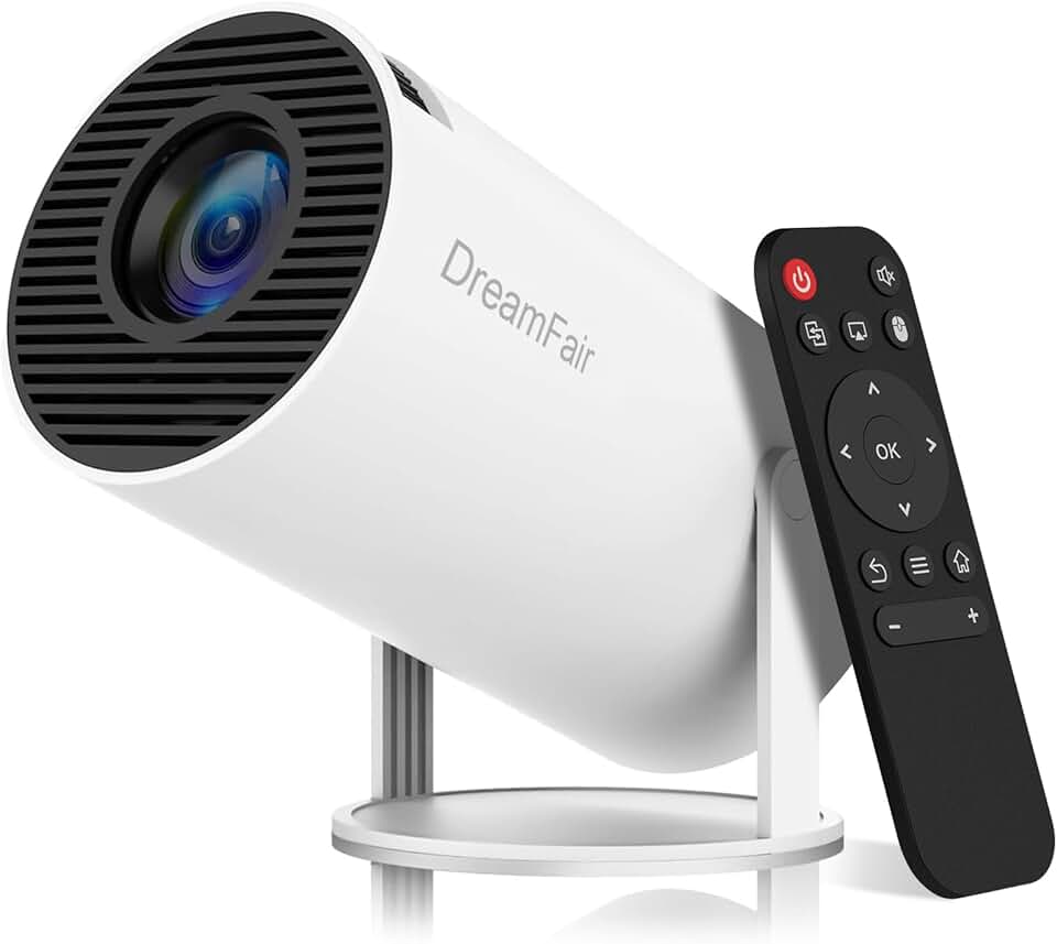 Portable 4K 1080P Mini Projector with WiFi and Bluetooth