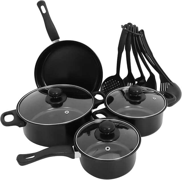 7-Piece Cast Iron Cookware Set with Lids
