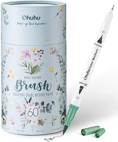 60-color water-based dual-tip coloring markers