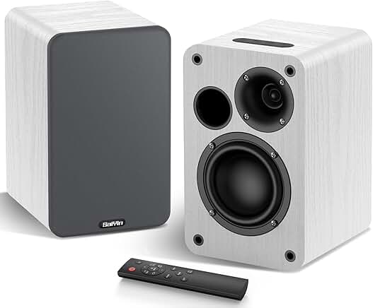 60W Bluetooth Bookshelf Speakers with 3.5" Woofer