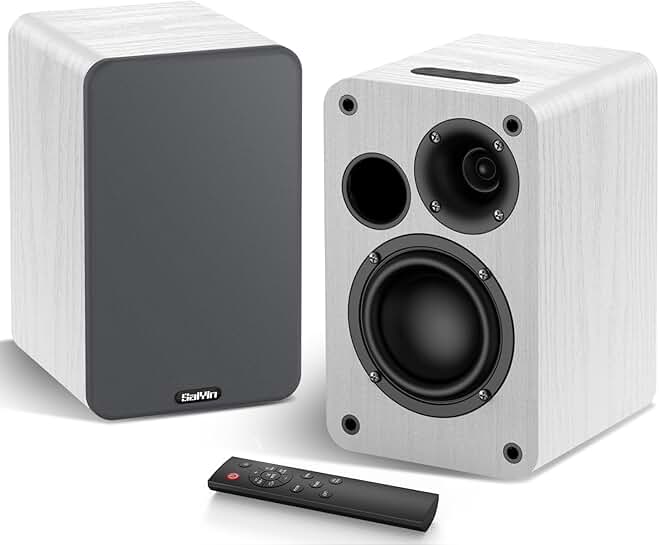 60W Bluetooth Bookshelf Speakers with 3.5" Woofer