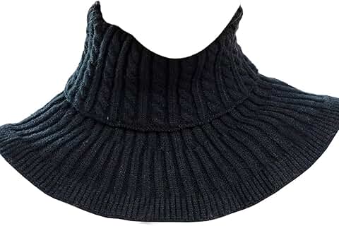 Knitted Detachable High Collar Scarf for Women