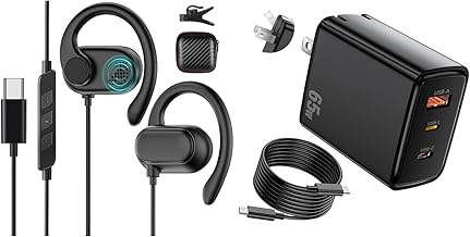 65W USB C Fast Wall Charger and Open Ear USB C Headphones