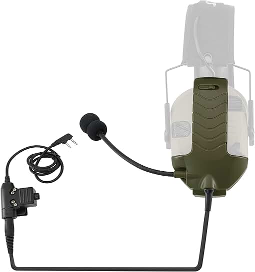 Microphone and PTT for Noise Cancelling Headphones