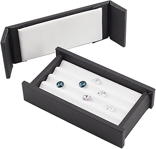 4-Slot Gem Storage Box with Lids and Velvet