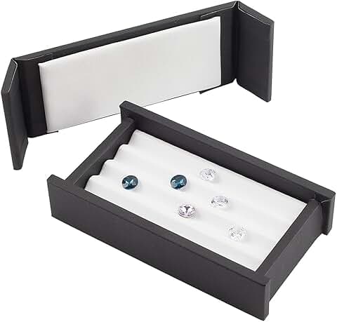 4-Slot Gem Storage Box with Lids and Velvet