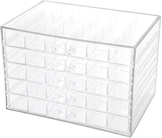 Acrylic Jewelry Organizer with 5 Drawers and 120 Grids
