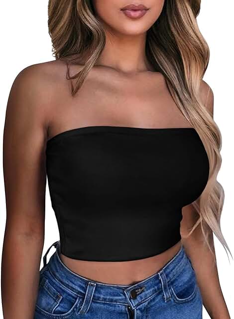 Summer Strapless Crop Tops for Women