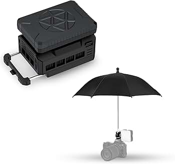 Umbrella and Cooler Kit with Rechargeable Battery