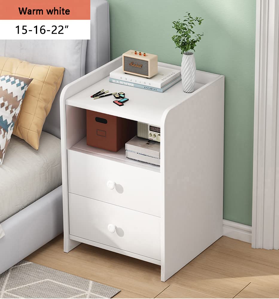 White nightstand, End Table,Bedside Table,Bedside Cupboard,Bedroom,with Dr ers,Bedside Cabinets,Small Spaces Side End Table