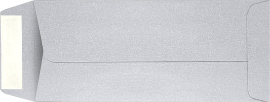 Silver Metallic Business Envelopes, 4 1/8" x 9 1/2", 50 Pack