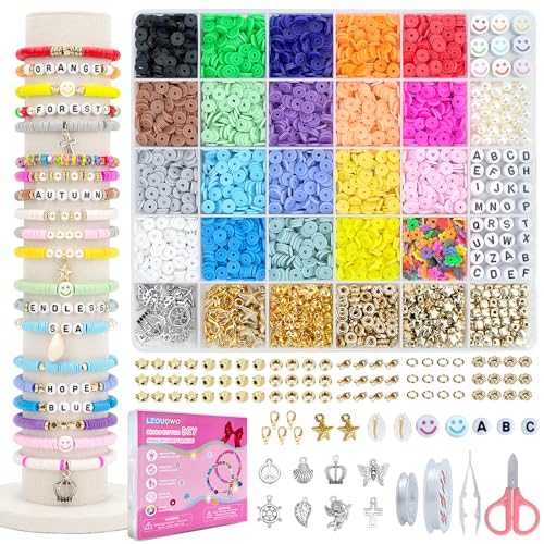 Colorful Clay Beads Jewelry Making Kit for Bracelets and Accessories