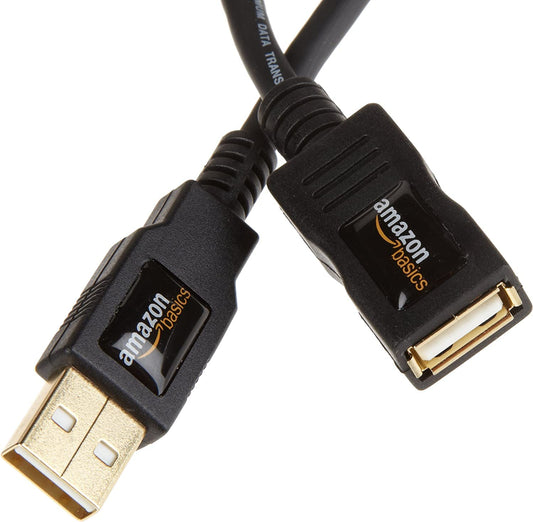 6.5 ft USB-A 2.0 Extension Cable for Printer, Mouse, Keyboard