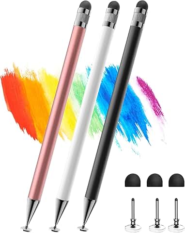 Set of 3 2-in-1 Touch Screen Stylus Pens