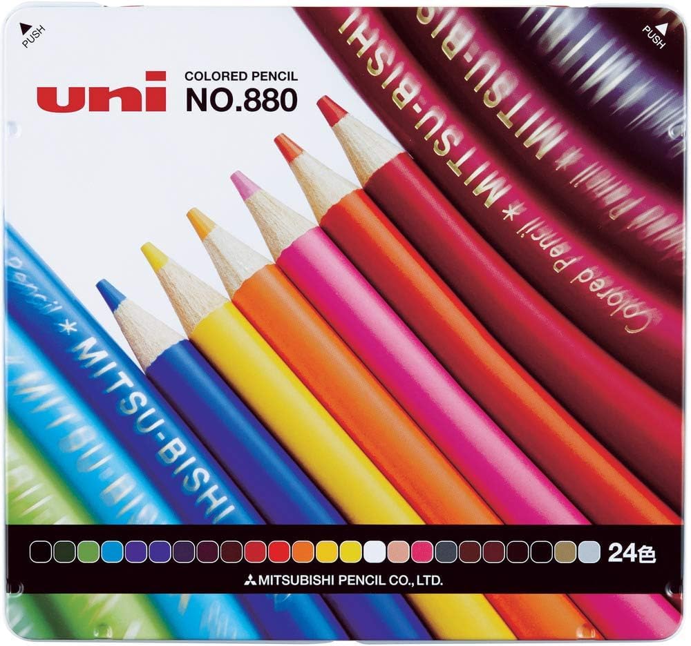 24-Color Colored Pencil Set, 7.4 x 7.8 inches