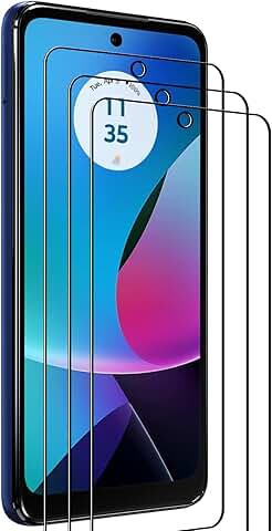 Three-Pack Tempered Glass Screen Protectors for Moto G Play 2023