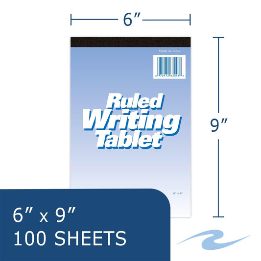 6x9 inch writing tablet with 100 sheets