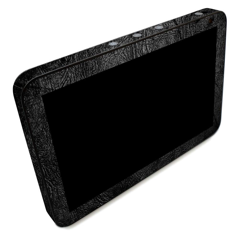 Black Leather Skin for Echo Show 8, Easy to Apply