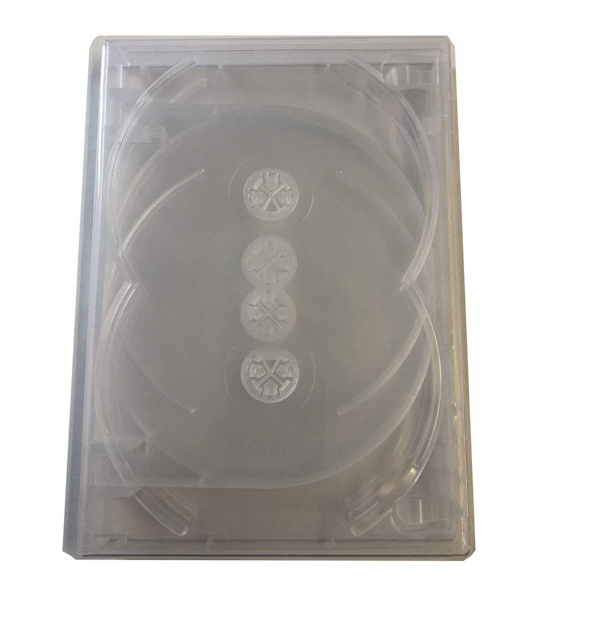 1 New 25mm Clear DVD Replacement Case Hold 10 Discs with Flap Trays