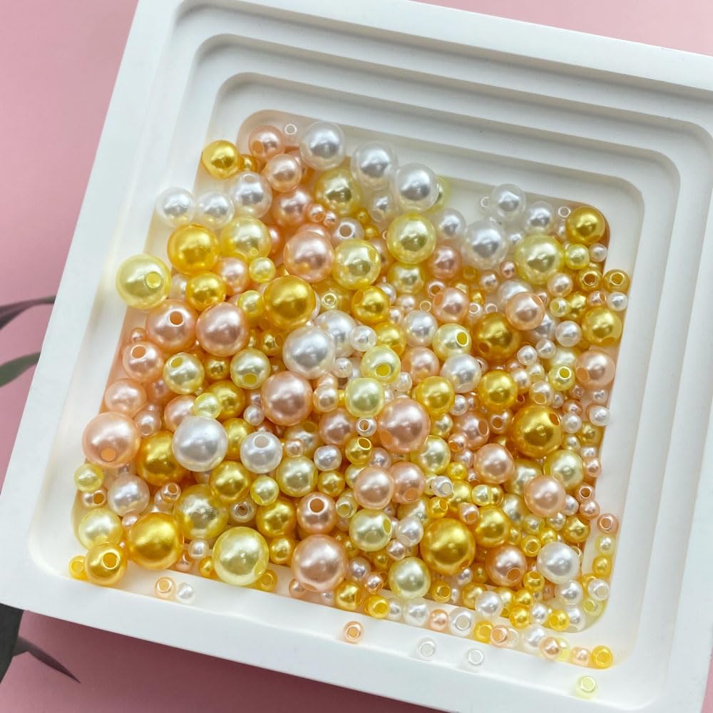 Mixed 3-8mm Pearl Beads for Jewelry and Decor