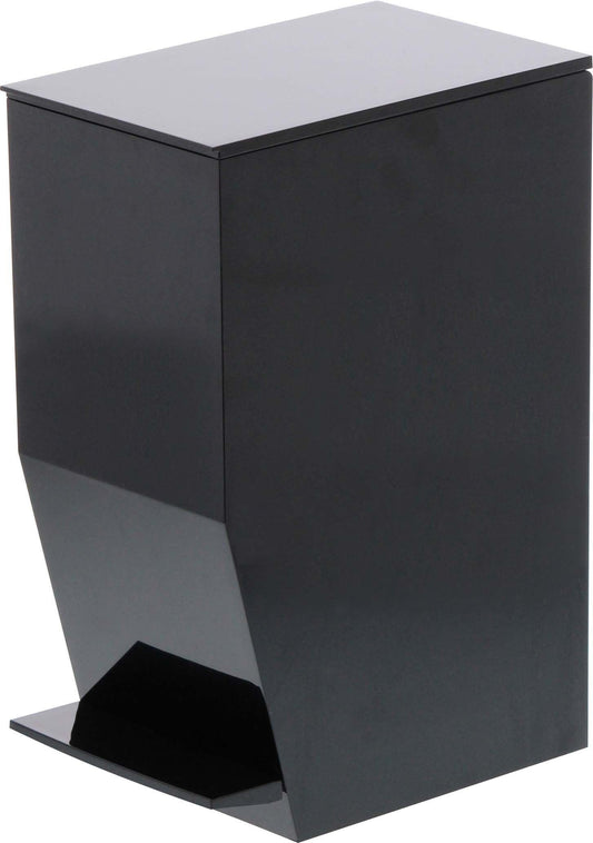 Home Sanitary Step Trash Can  Small Space Waste Bin For Bathroom Kitchen, Plastic, 1 lon  3.9 liters, Handles, Lid, No Assembly Req.